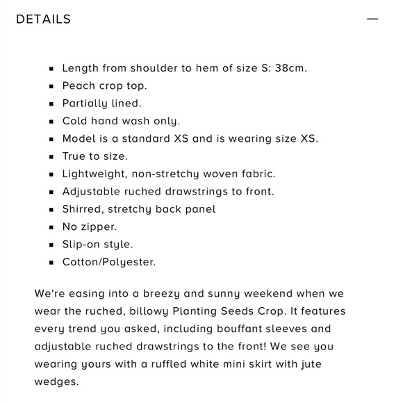 HELLO MOLLY Planting Seeds Peach Crop Top - Picture 4 of 11